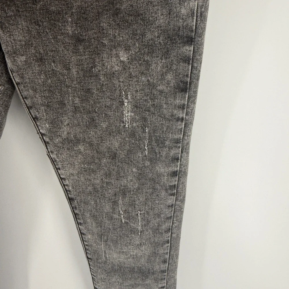 Kollar 203 Rockstars Old School Grey Acid Wash Skinny Jeans Mens 32 Distressed